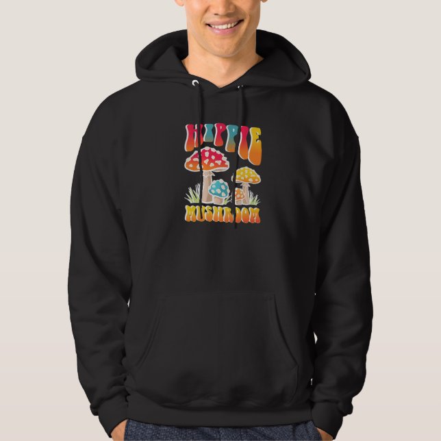 Sudadera Hombres Mujeres Hippie Mushrooms Forjando Morel Mu (Anverso)