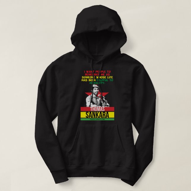 Sudadera Hombres Mujeres Thomas Africanista Sankara Gráfico (Diseño del anverso)