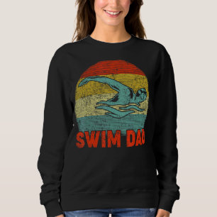 Sudadera Hombres Nadar Papá Nadar Deportes Vintage Natación