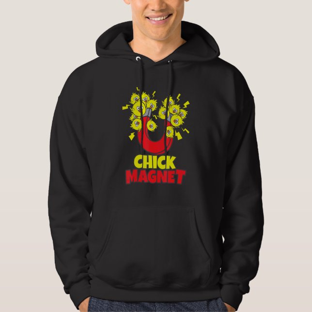 Sudadera Hombres Niños De Pascua Chick Magnet Chicas Amaril (Anverso)