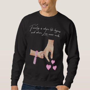 Sudadera Hombres Nuevo Padre De Un Chica Manteniendo Las Ma