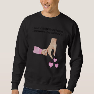 Sudadera Hombres, Nuevo Padre Y Hija Con Las Manos De Un Be