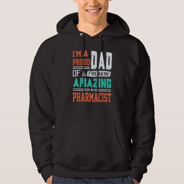 Sudadera Hombres Orgullosos De Papá De Un Freakin Increíble (Anverso)