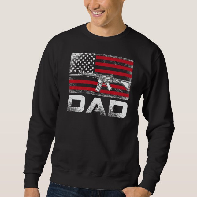 Sudadera Hombres Orgullosos Papá Papi Derechos De Las Pisto (Anverso)