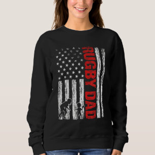 Sudadera Hombres Orgullosos Rugby Dad Vintage Retro America