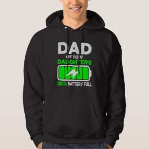 Sudadera Hombres Padre De Dos Hijas Día De Padres De La Pes