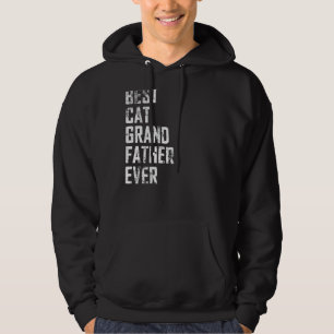Sudadera Hombres Padre Día Vintage Mejor Abuelo Gato