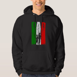 Sudadera Hombres Padre E Hijo Pescador Angler Bandera Itali