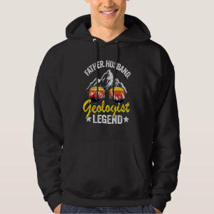 Sudadera Hombres Padre Marido Geólogo Leyenda Geología Retr