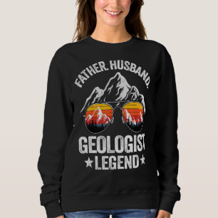 Sudadera Hombres Padre Marido Geólogo Leyenda Geología Retr
