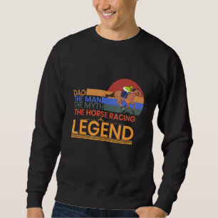 Sudadera Hombres papá Carreras de caballos Leyenda pista de