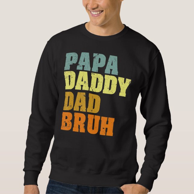 Sudadera Hombres Papa Daddy Dad Bruh Que ama a los niños F (Anverso)