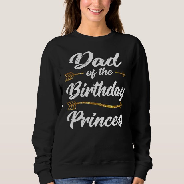 Sudadera Hombres Papá De La Princesa De Cumpleaños Chica De (Anverso)