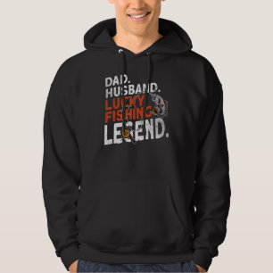 Sudadera Hombres Papá Esposo Lucky Fishing Legics