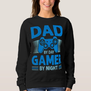 Sudadera Hombres Papá Por Jugador De Día Por Noche Funny Vi