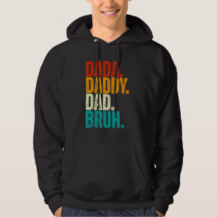 Sudadera Hombres Papá Vintage Dada Daddy Dad Bruh Por Padre