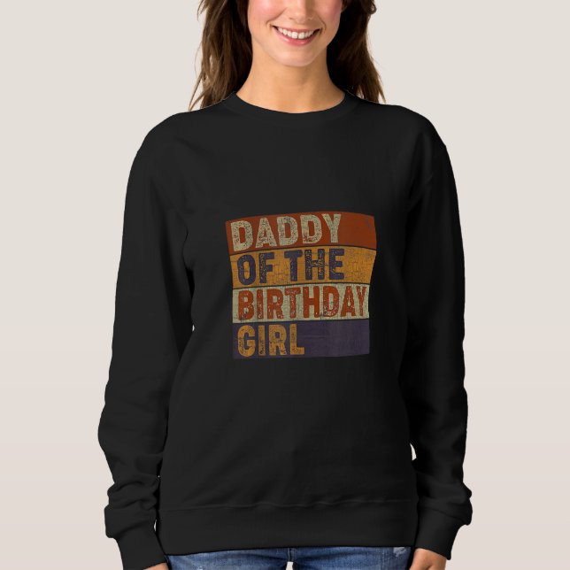 Sudadera Hombres Papi Del Chica De La Hija De Cumpleaños (Anverso)