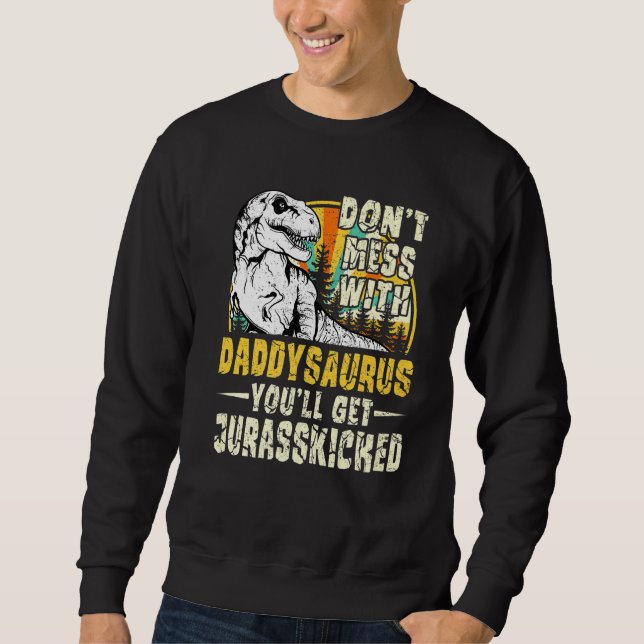 Sudadera Hombres Papi Rex Saurus Papasaurus Dinosaurios Hom (Anverso)