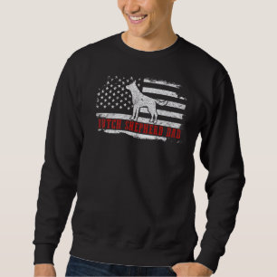 Sudadera Hombres Pastor Holandés Padre Peligro La Bandera E