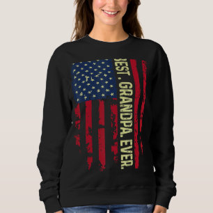 Sudadera Hombres Patriotas Estadounidenses Mejor Abuelo De 