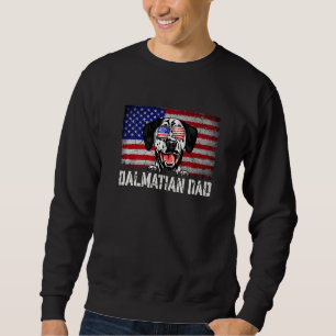 Sudadera Hombres Patrióticos Dalmacianos Papá Bandera Estad
