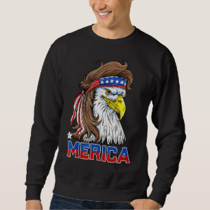 Sudadera Hombres Patrióticos De Águila Calva 4 De Julio Est