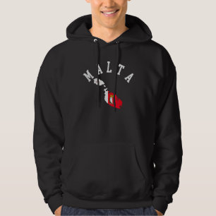 Sudadera Hombres patrióticos Mujeres Mapa de bandera maltes