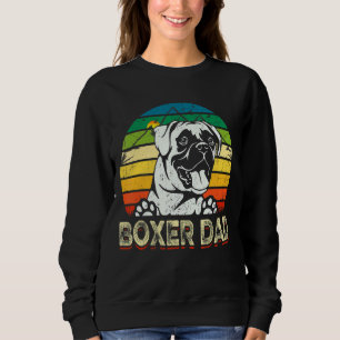 Sudadera Hombres Perro Papá Retro Mejor Boxer Papá Padres