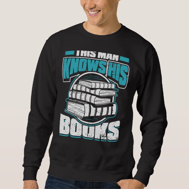 Sudadera Hombres que este hombre conoce sus libros Gusano d (Anverso)