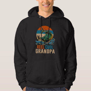 Sudadera Hombres Reel Guay Abuelo Pescando padres divertido