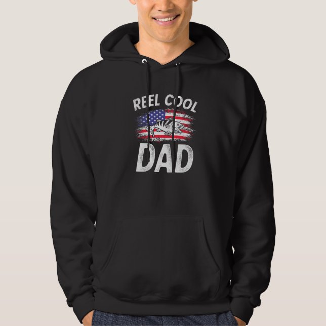 Sudadera Hombres Reel Guay Papá Padres Día Estadounidense F (Anverso)