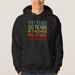 Sudadera Hombres Retro 30 años de edad diciendo cumpleaños 