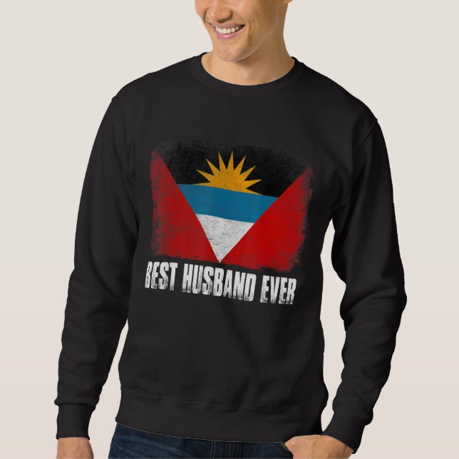 Sudadera Hombres Retro Antigua Y Barbuda Bandera Mejor Espo (Anverso)