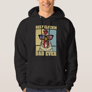 Sudadera Hombres Retro Mejor Padre Cluckin Pollo Padre Gall