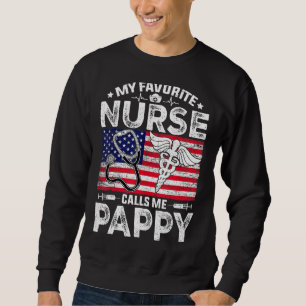 Sudadera Hombres Retro Mi Enfermera Favorita Me Llama Pappy