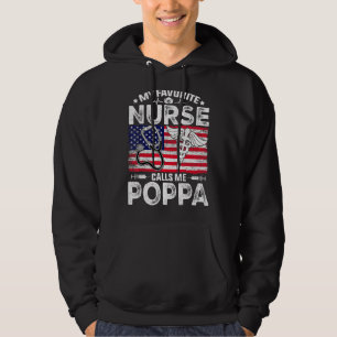 Sudadera Hombres Retro Mi Enfermera Favorita Me Llama Poppa