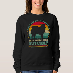 Sudadera Hombres Retro Viejo Perro Estadounidense Eskimo Ab