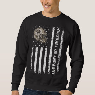 Sudadera Hombres Retro Vintage Futbolista De La Bandera Est