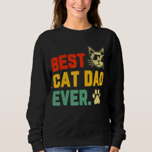 Sudadera Hombres Retro Vintage Mejor Papá Gato Nunca Papá G