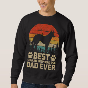 Sudadera Hombres Retro Vintage Mejor Pastor Alemán Papá Nun