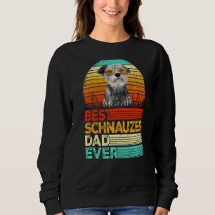 Sudadera Hombres Retro Vintage Mejor Schnauzer Dad
