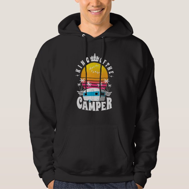 Sudadera Hombres Rey Del Camper Camping Retro Vinta (Anverso)
