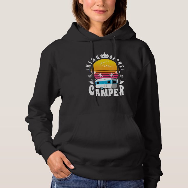 Sudadera Hombres Rey Del Camper Camping Retro Vinta (Anverso)