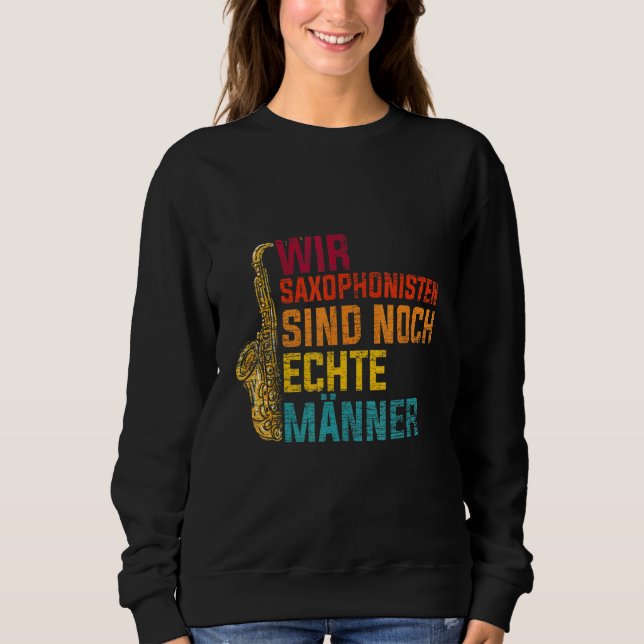 Sudadera Hombres saxofonistas Jazz Música saxofónica (Anverso)