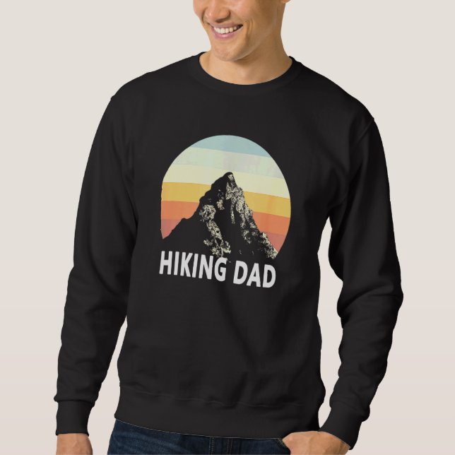 Sudadera Hombres Senderismo Papá Montaña Sunset Círculo Arc (Anverso)