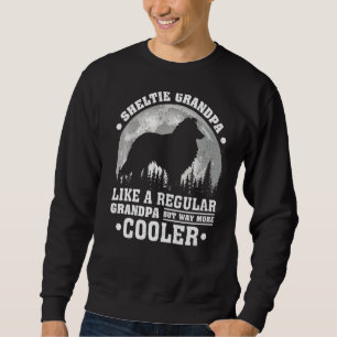 Sudadera Hombres Sheltie Abuelo Moon Viñage Sheltie Dog Fat