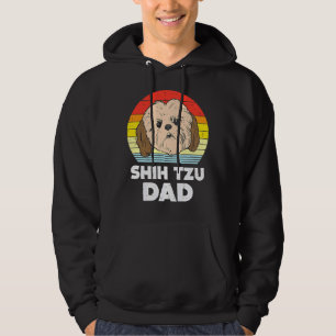 Sudadera Hombres Shih Tzu Face Dad Sunset Retro Mascota Due