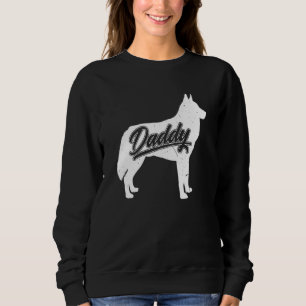 Sudadera Hombres Siberiano Husky Daddy Perro Papa Padres De