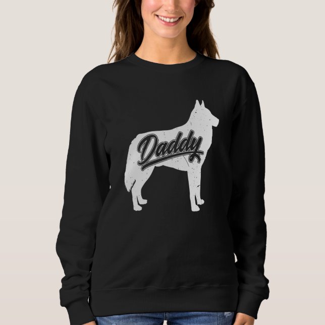 Sudadera Hombres Siberiano Husky Daddy Perro Papa Padres De (Anverso)