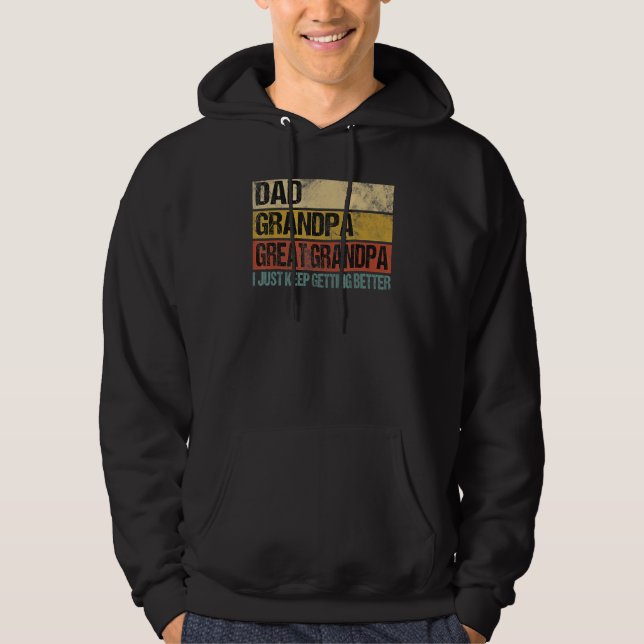 Sudadera Hombres Simplemente Sigo Mejorando Papá Abuelo Gen (Anverso)